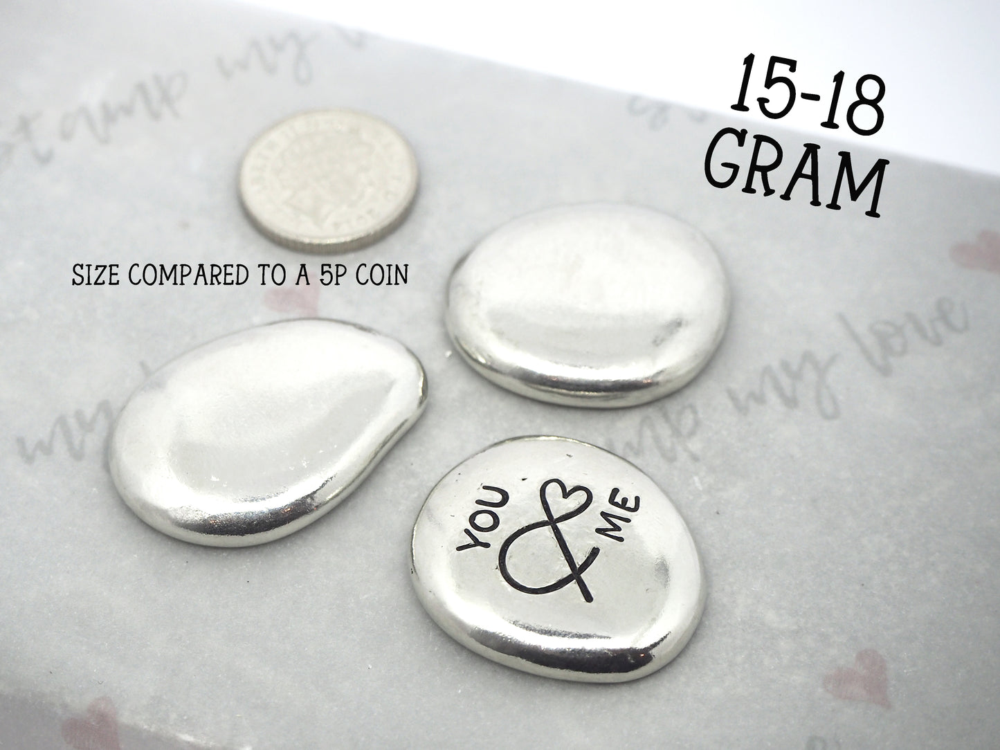 Personalised Pewter Pocket Pebble
