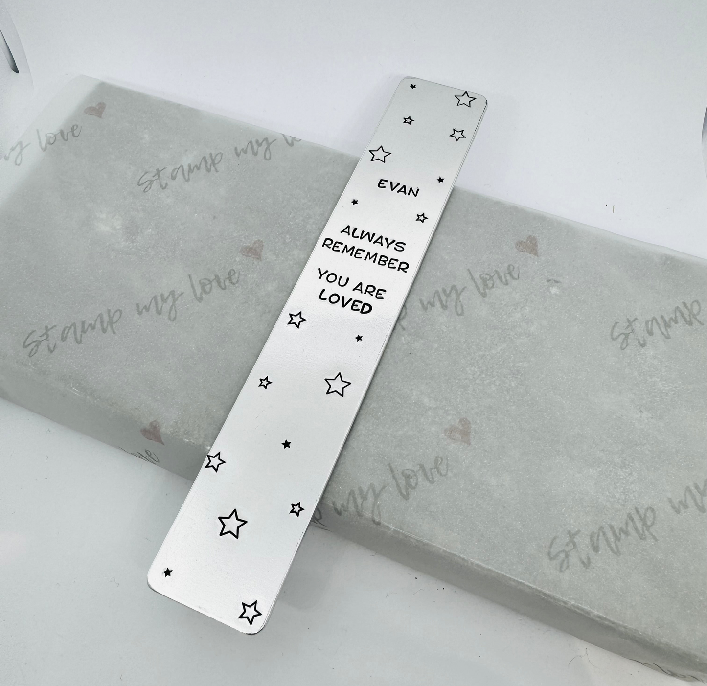 Personalised Bookmark - 'always remember, you are loved' Star Print