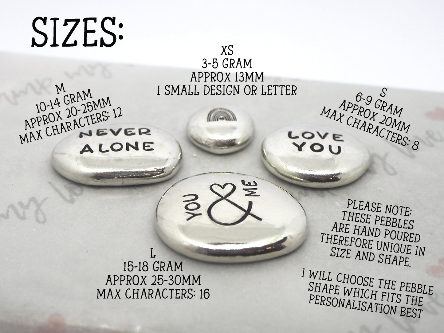 Personalised Pewter Pocket Pebble