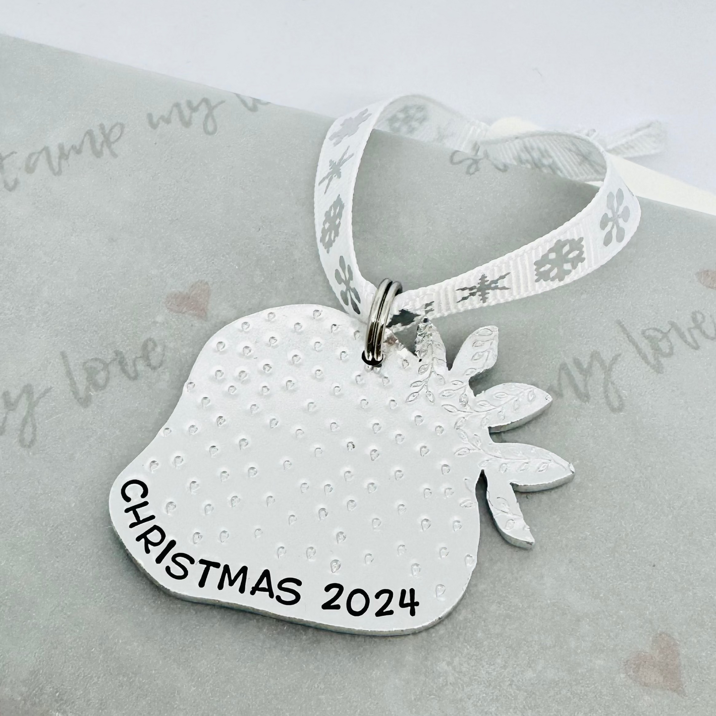 Personalised Strawberry Christmas Decoration