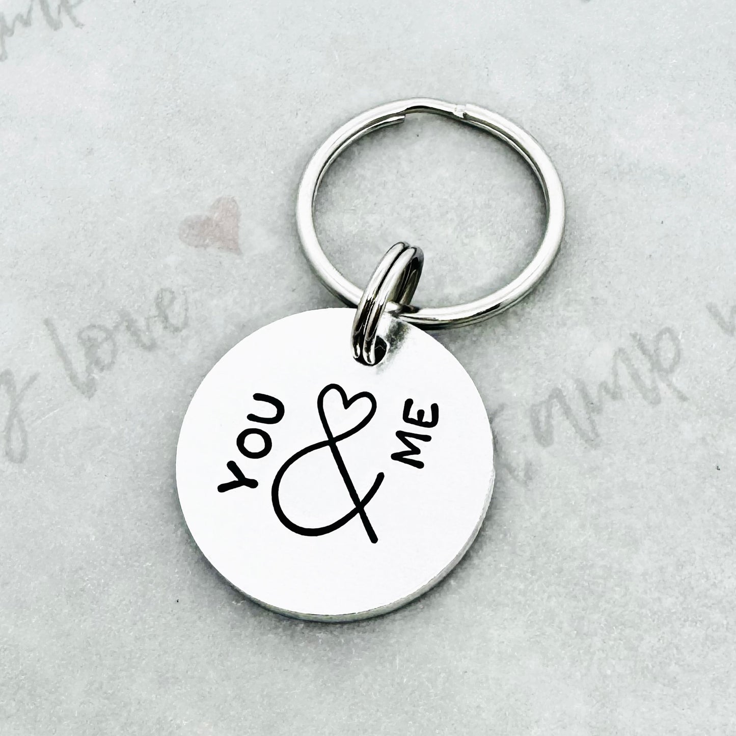 'You and Me' Couple Keyring