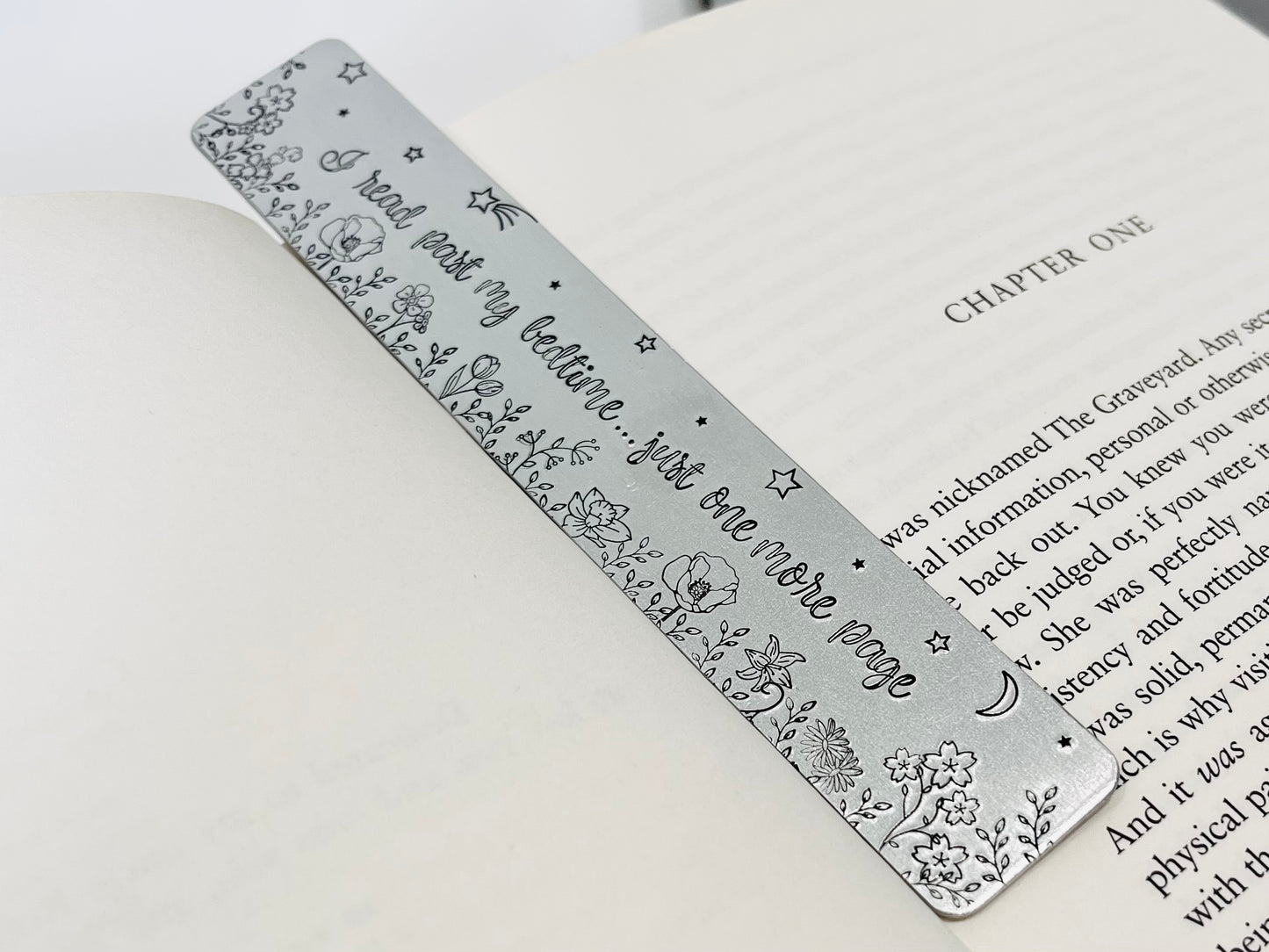 Bookmark - 'I read past my bedtime ... just one more page'