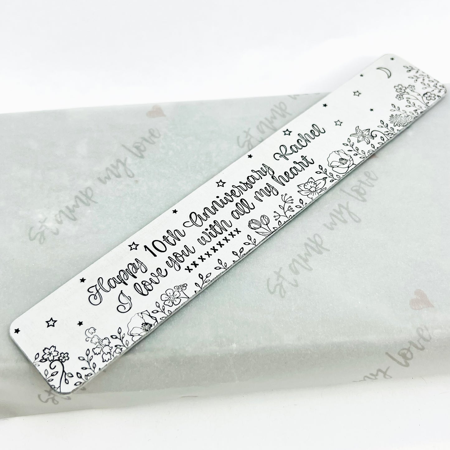 Personalised Bookmark - Anniversary