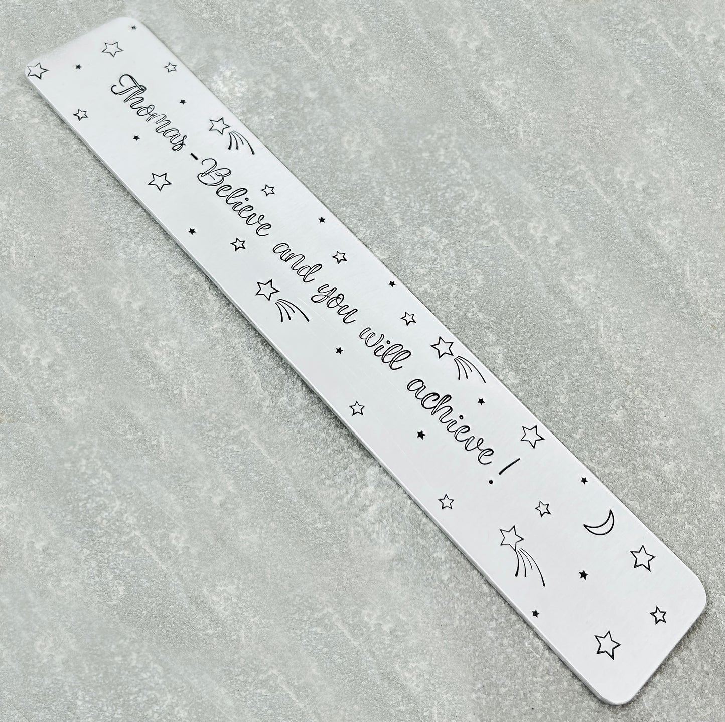 Personalised Bookmark - 'Believe and you will achieve!'