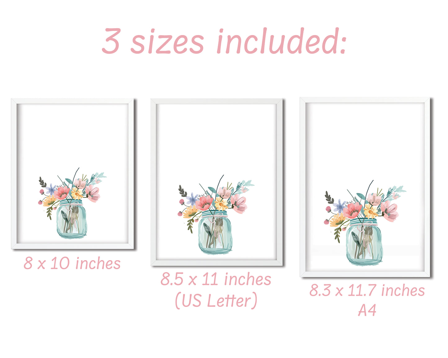 Flower Bouquet Handprint Art