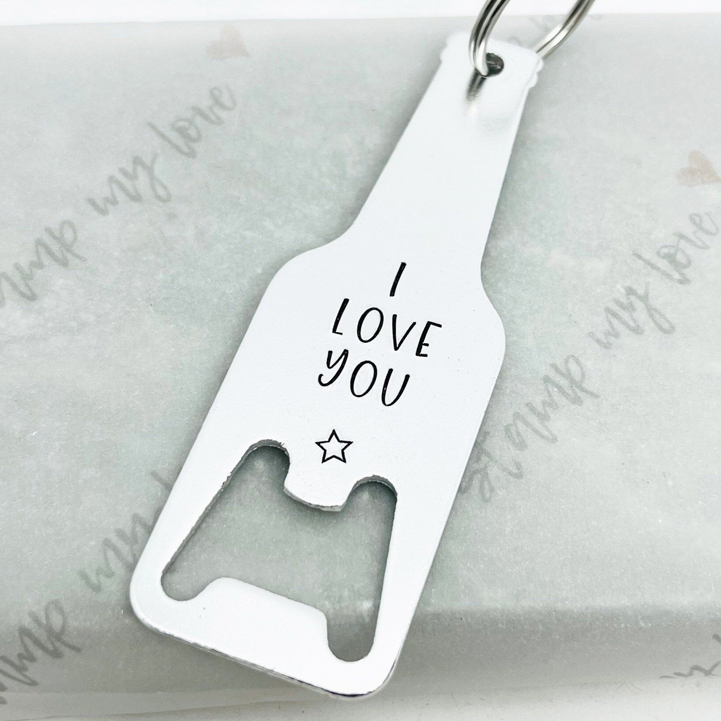 'I Love You' Bottle Opener Keyring