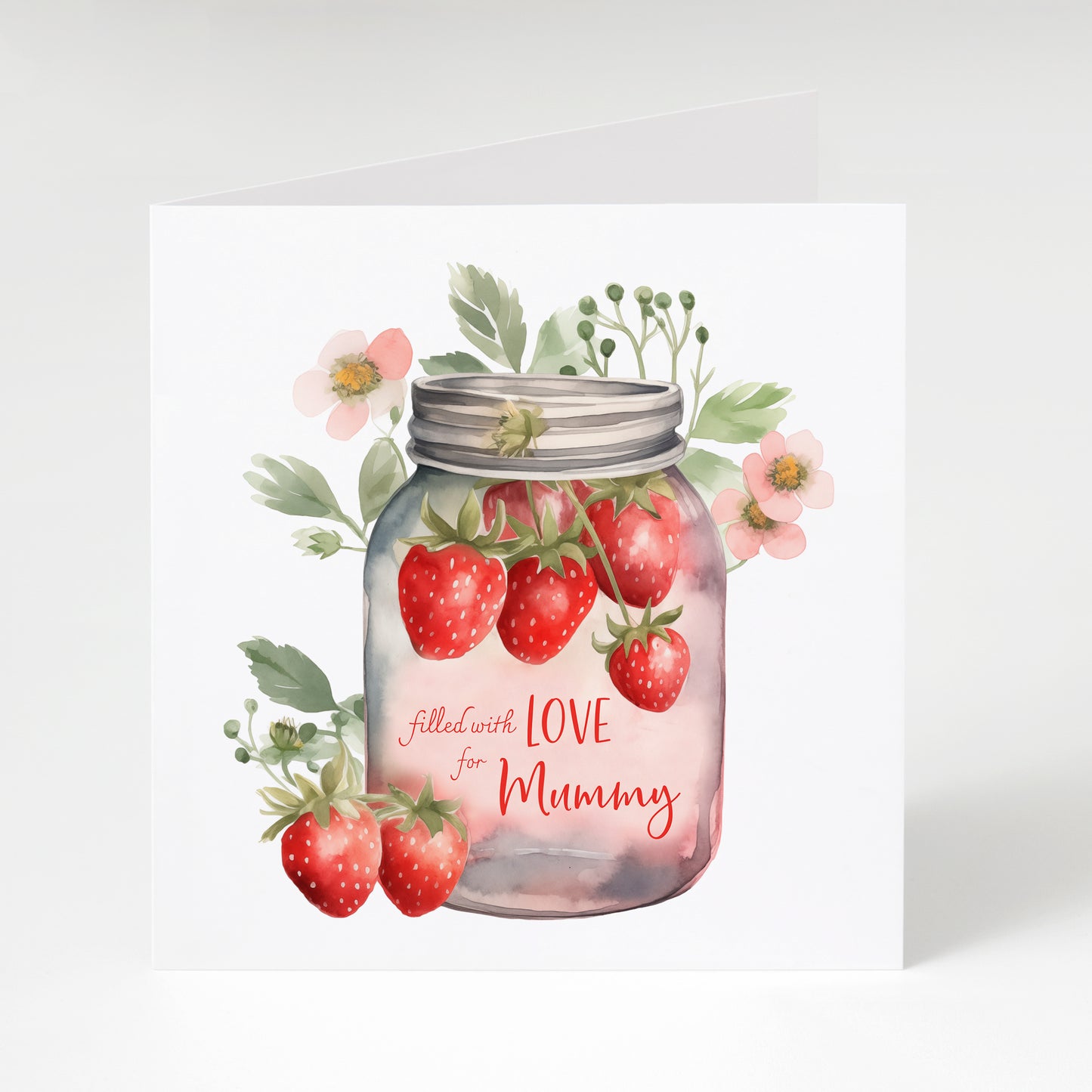 'filled with love for Mummy' greetings card