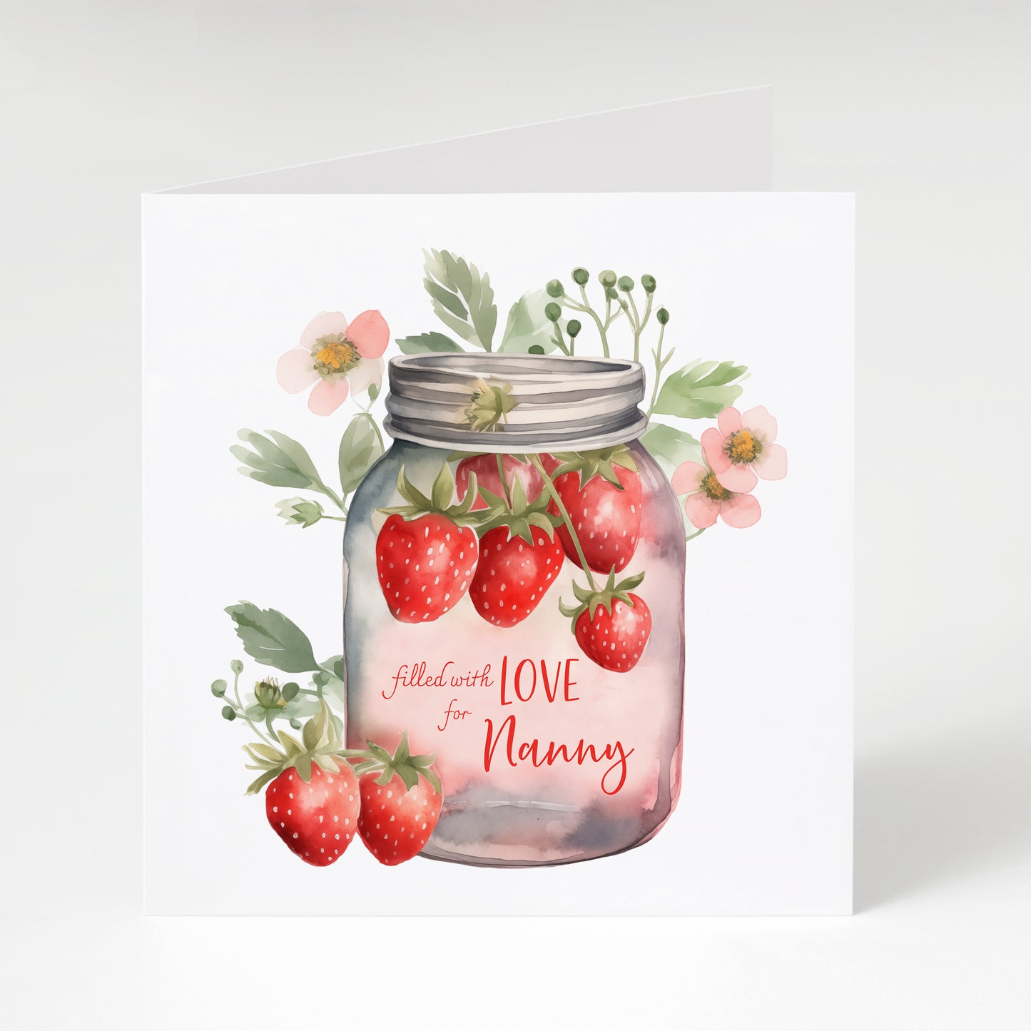 'filled with love for Nanny' greetings card