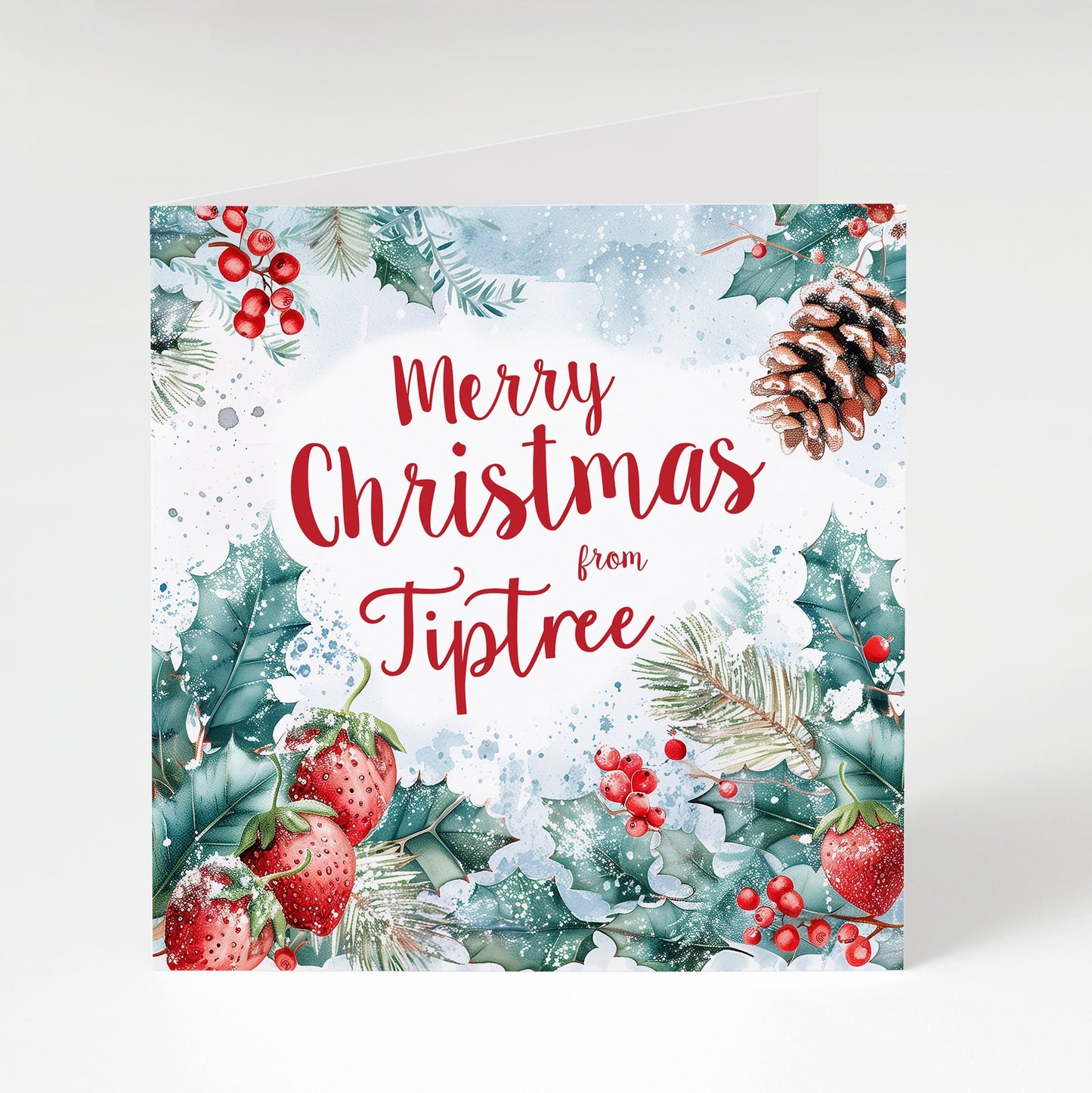 'Merry Christmas from Tiptree' greetings card