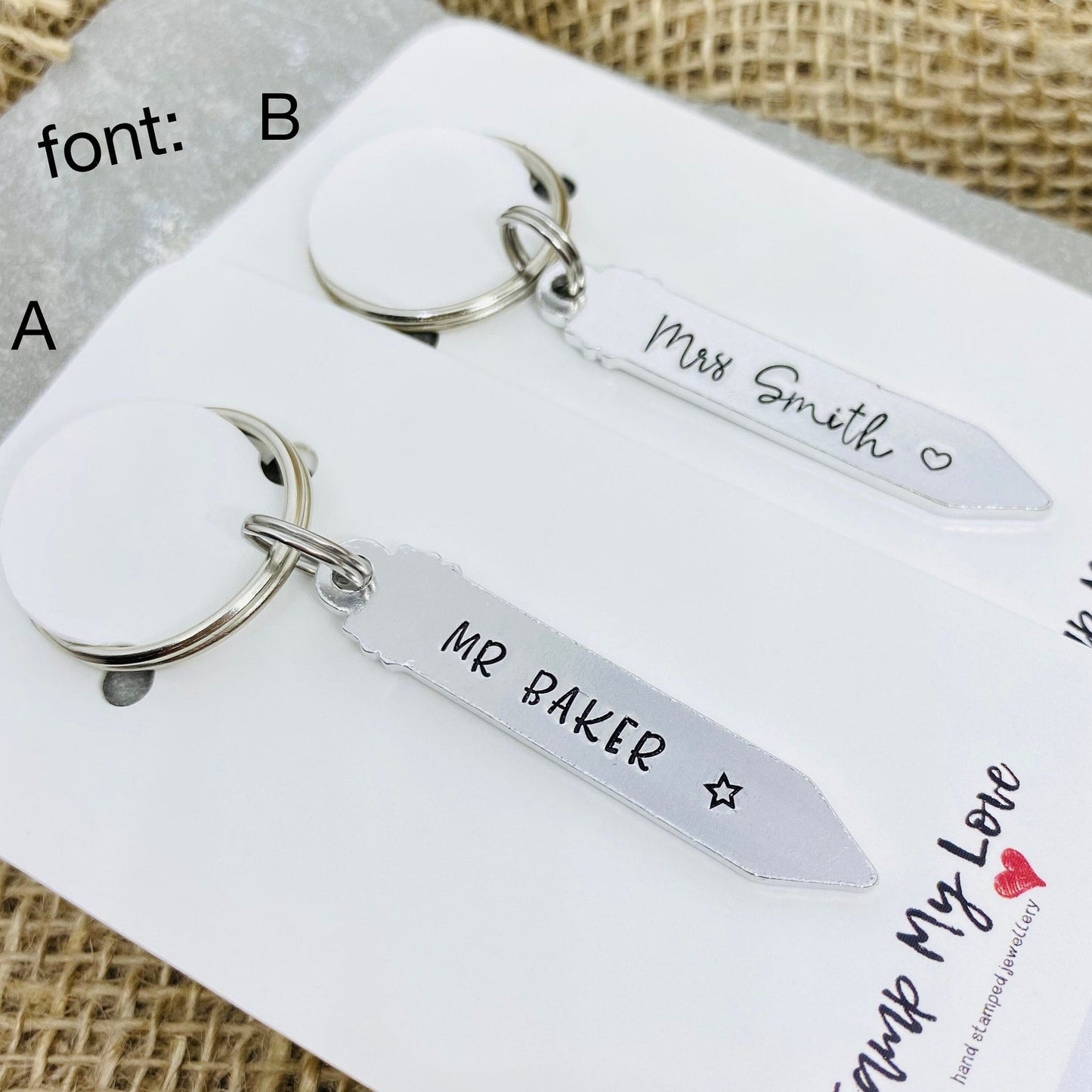 Personalised Pencil Teacher Keyring