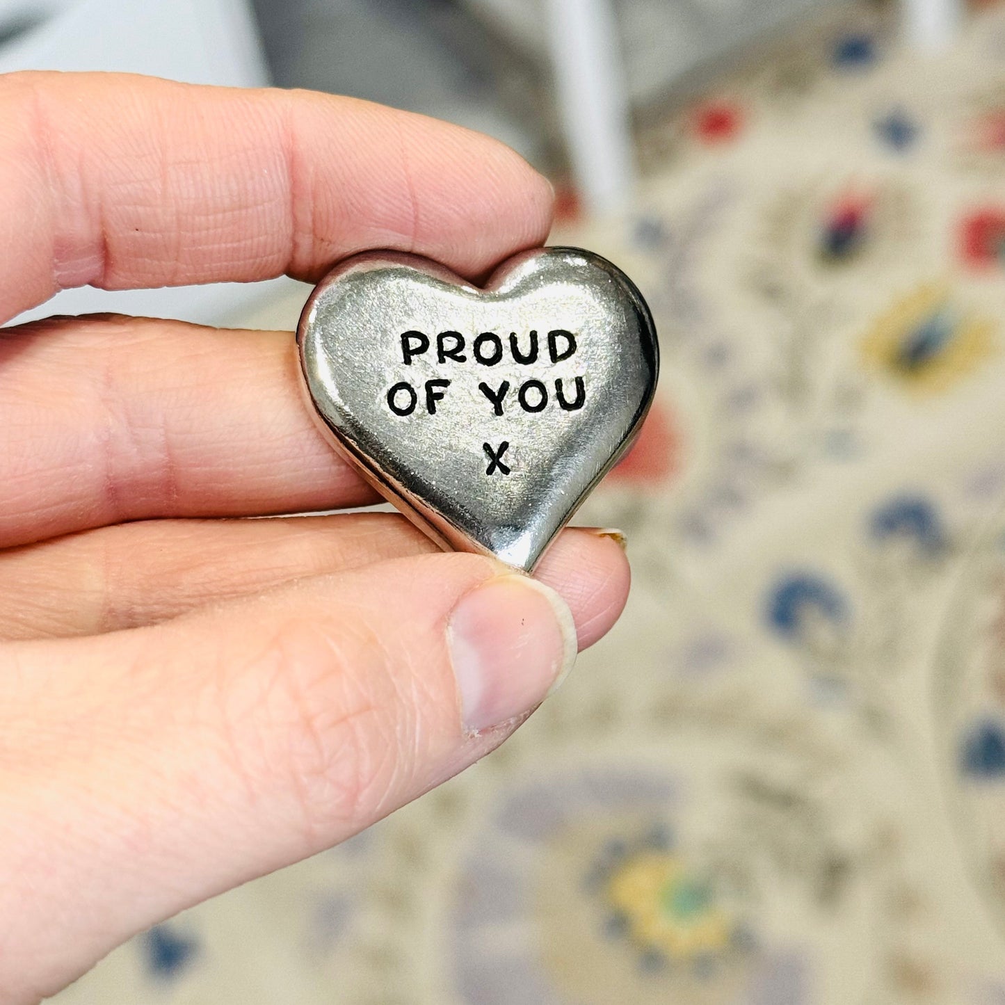 Personalised Pewter Heart Pocket Hug