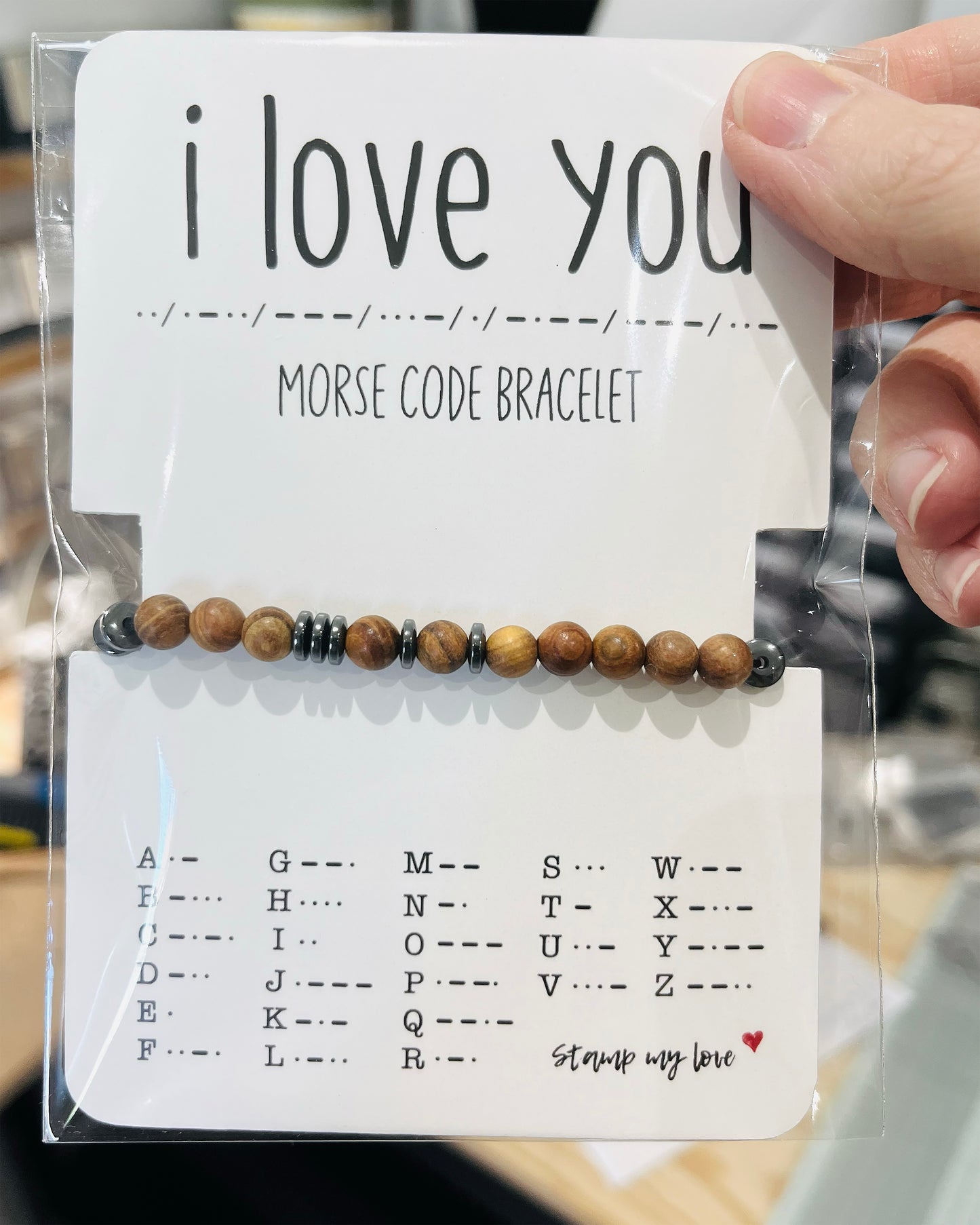 'I Love You' Morse Code Bracelet