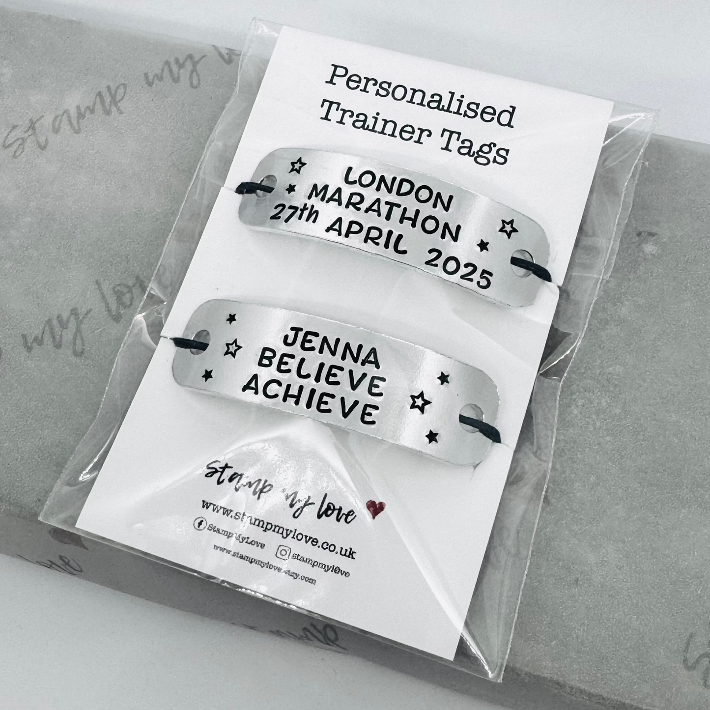 Personalised Marathon Trainer Tags