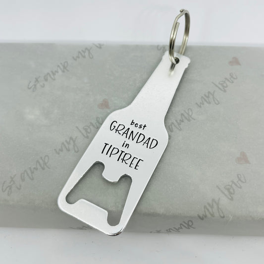 Personalised 'Best In' Bottle Opener Keyring