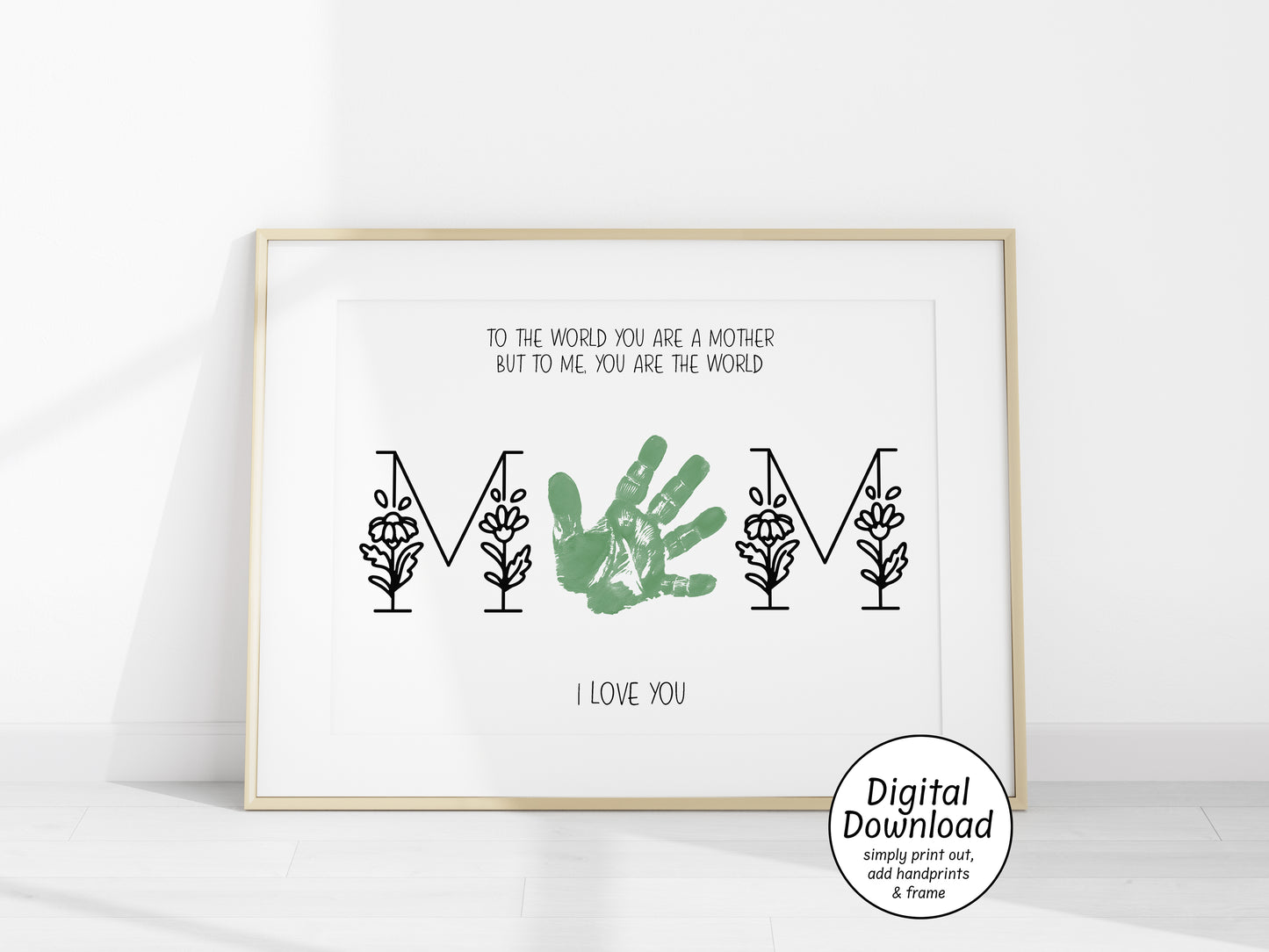 Mum Mom Handprint Art