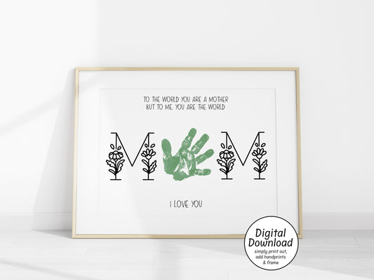 Mum Mom Handprint Art