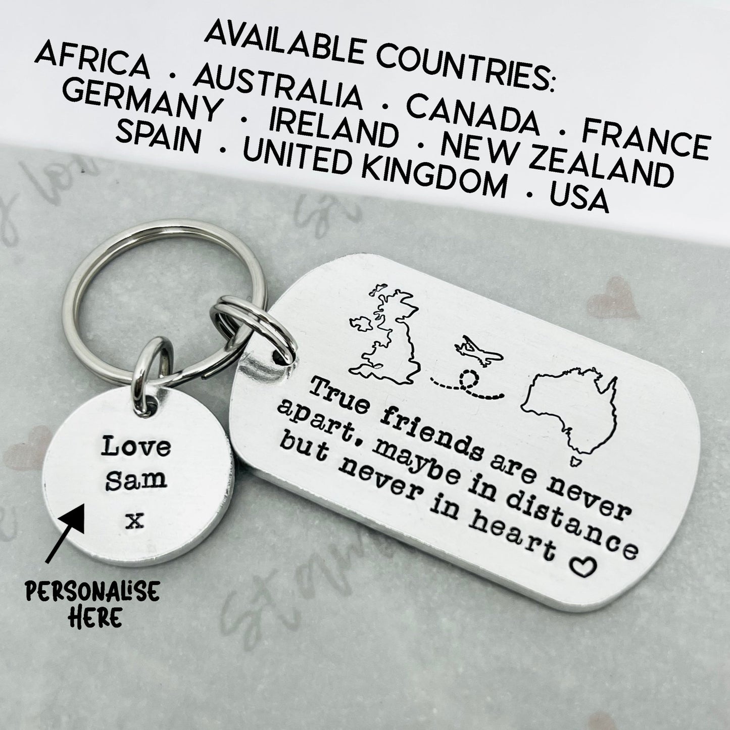 True Friends Long Distance Keyring