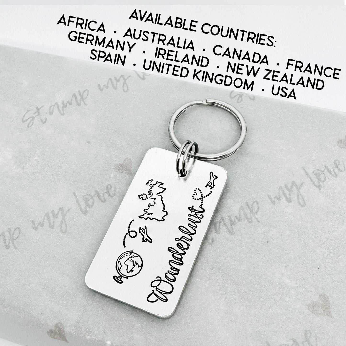 'Wanderlust' Travel Keyring