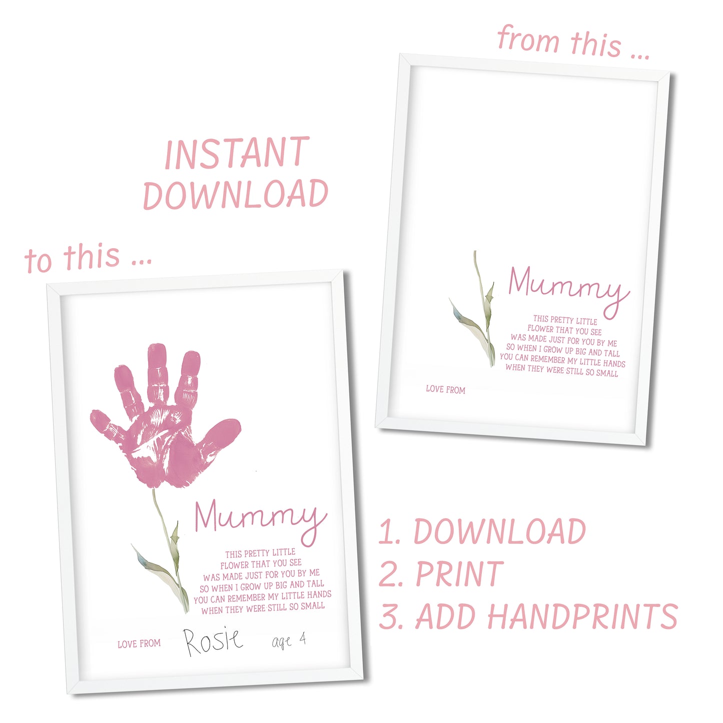 "Mummy" Handprint Poem Art