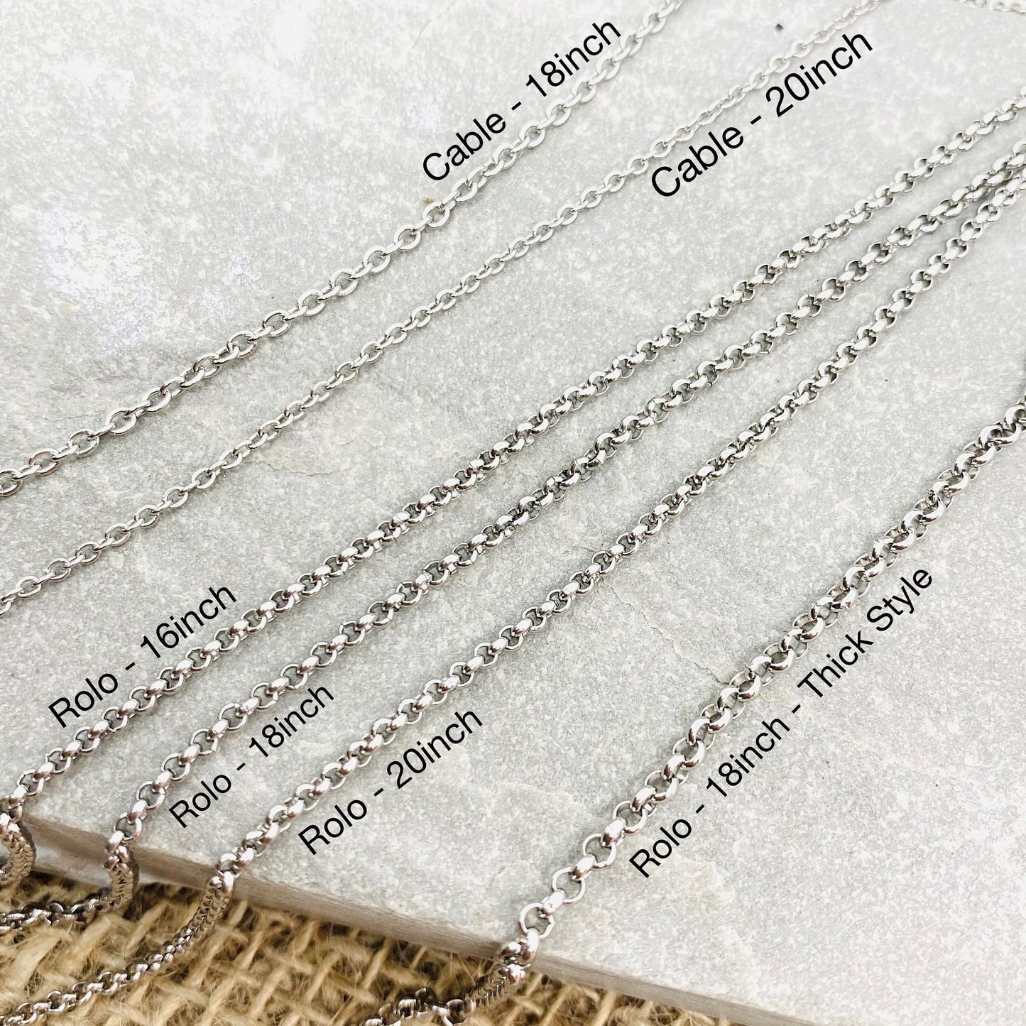 Medical Alert ID 4 Sided Bar Necklace Chain