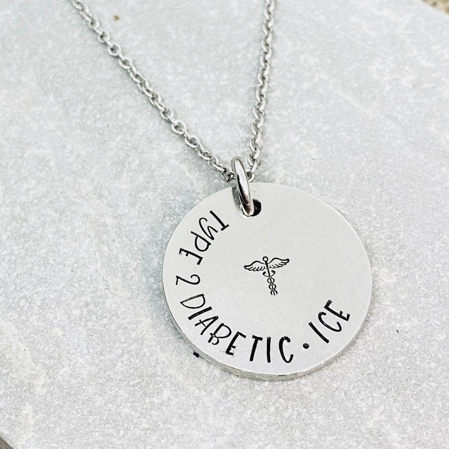 Medical Alert Pewter Necklace
