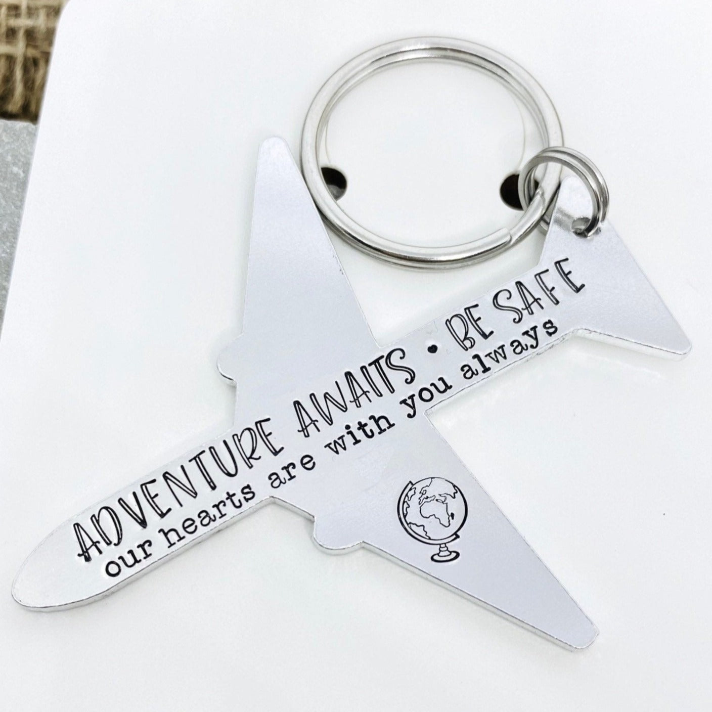'Adventure Awaits Be Safe' Keyring