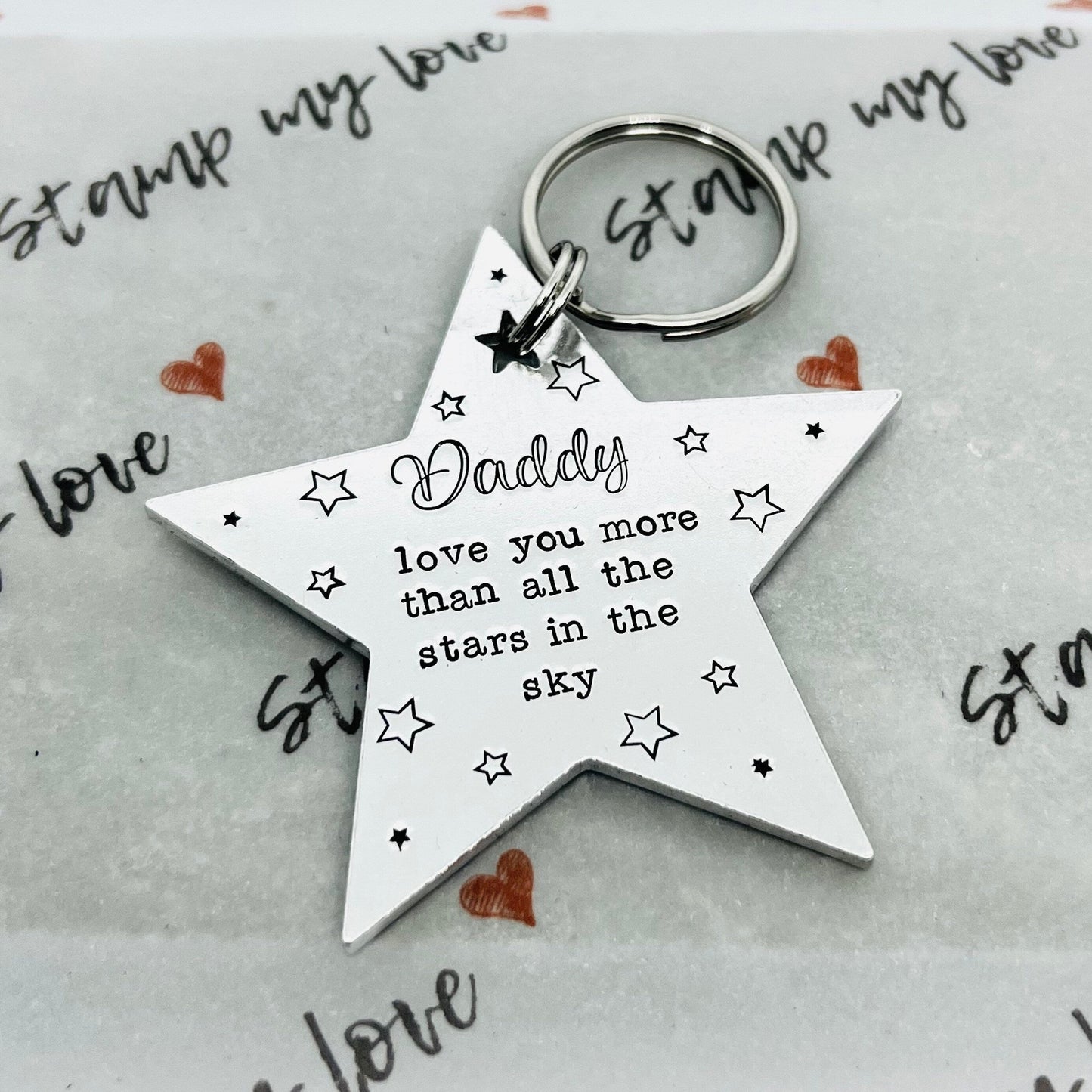 Personalised Stars In The Sky Keyring