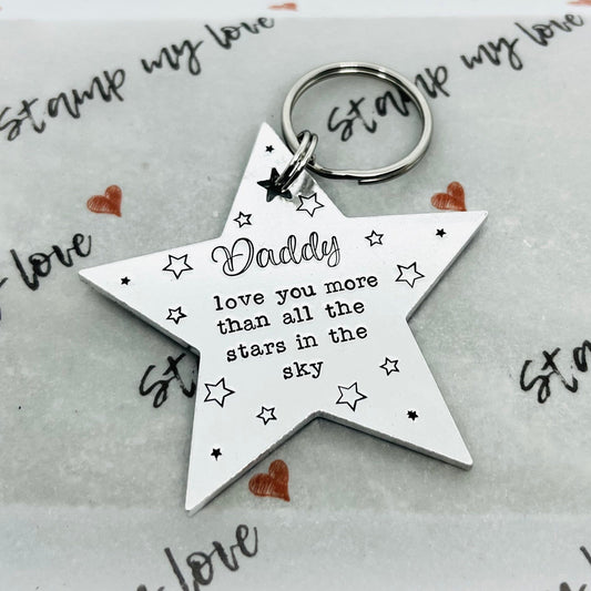 Personalised Stars In The Sky Keyring