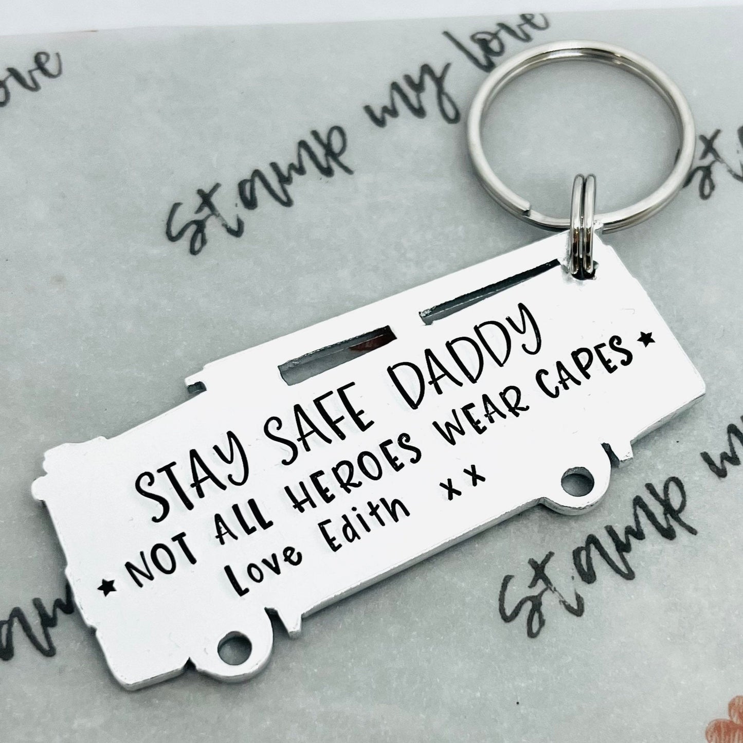 Personalised Firefighter Keyring